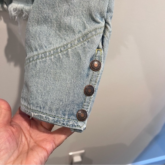 Free People Dillon jean jacket womens size‎ Size S - Picture 8 of 15